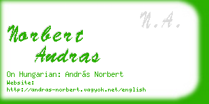 norbert andras business card